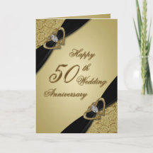 Gold Black 50. Hochzeitstag