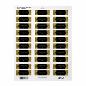 Gold & Black 50. Hochzeitstag Weinsiegel (Vorne)