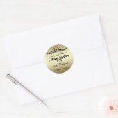 Gold Black 50. Wedding Anniversary Stickers (Umschlag)