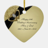 Gold Black 50th Wedding Anniversary Ornament (Vorne)