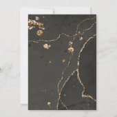 Gold Black 58. Geburtstag Einladung (Rückseite)