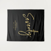 Gold & Black 70. Geburtstagsparty Wandteppich (Vorderseite (Horizontal))