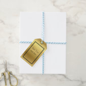 Gold & Black a Damaskus - Geschenk-Tag Geschenkanhänger (Mit Garn)