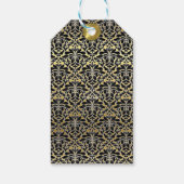 Gold & Black a Damaskus - Geschenk-Tag Geschenkanhänger (Rückseite)
