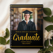 Gold Black Abschluss Formal Graduate Keepake Notizblock
