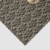 Gold Black Abstrakt Glamour Glam Monogram Party Seidenpapier (Ausschnitt)