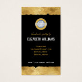 Gold Black Add Your Logo Business Cards (Vorderseite)