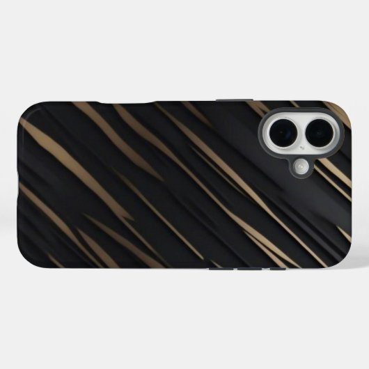 Gold Black Apple iPhone Case (Rückseite (Horizontal))