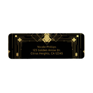 Gold & Black Art Deco Gatsby Roaring 20er Elegant