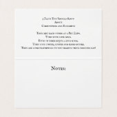 Gold Black Art Deco Wedding Website Notes Visitenkarten (Innenseite Aufgefaltet)