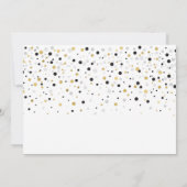 Gold & Black Balloons 50. Hochzeitstag Einladung (Rückseite)