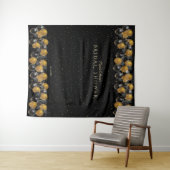Gold Black Balloons Brautparty Foto Stand Wandteppich (Beispiel (Horizontal))