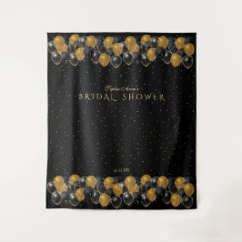 Gold Black Balloons Brautparty Foto Stand Wandteppich