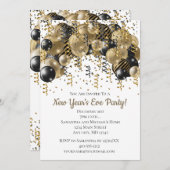 Gold Black Balloons Confetti Silvester Party (Vorne/Hinten)