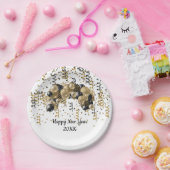 Gold Black Balloons Confetti Silvester Party Pappteller (Party)