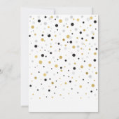 Gold & Black Balloons Moderne Erwachsene Geburtsta Einladung (Rückseite)