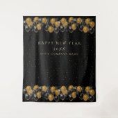 Gold Black Balloons New Year Party Prop Wandteppich (Vorderseite)