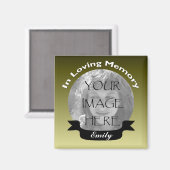 Gold Black Band Foto Memory Magnet (Vorderseite/Rückseite)