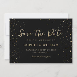 Gold & Black Beautiful Elegante Hochzeit Save The Date