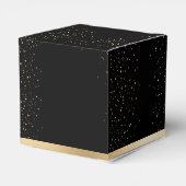 Gold & Black Beautiful Elegante Wedding Vielen Dan Geschenkschachtel (Rückseite)