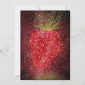 Gold Black Berry 1st Birthday Strawberry Glitzer Einladung (Vorderseite)