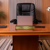 Gold Black Beruflich Office Namensplakette