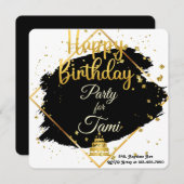 Gold & Black Birthday (Vorne/Hinten)