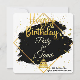 Gold & Black Birthday