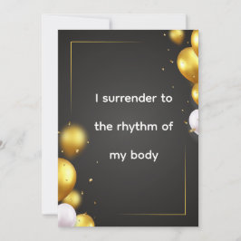 Gold Black Body Rhythm Quote Art Feiertagskarte