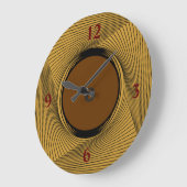 Gold/Black Border with Red/brown Centre >Clocks Große Wanduhr (Winkel)
