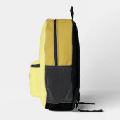 GOLD BLACK BUMBLEBEE CALLIGRAPHY TEXT SHINY BEE BEDRUCKTER RUCKSACK (Rechts)