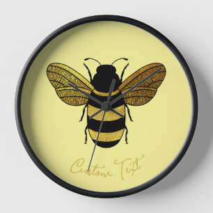 GOLD BLACK BUMBLEBEE CUSTOM CALLIGRAPHY TEXT BEE UHR