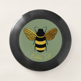 GOLD BLACK BUMBLEBEE CUSTOM CALLIGRAPHY TEXT BEE Wham-O FRISBEE