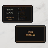 Gold Black Business Card Ihre Logotextinformatione Visitenkarte (Vorne/Hinten)