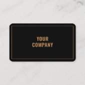 Gold Black Business Card Ihre Logotextinformatione Visitenkarte (Rückseite)