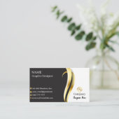 Gold & Black Business Cards 2 Pack mit 100 Visitenkarte (Stehend Vorderseite)
