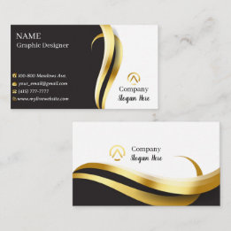 Gold & Black Business Cards 2 Pack mit 100 Visitenkarte