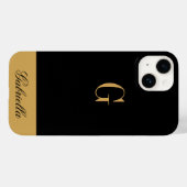 Gold Black Case-Mate iPhone Hülle (Rückseite (Horizontal))