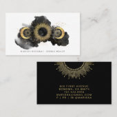 Gold Black Celestial Energy Healer Visitenkarte (Vorne/Hinten)