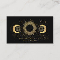 Gold Black Celestial Massage Therapist