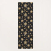Gold Black Celestial Sun Moon Star Übung Yogamatte (Rückseite)