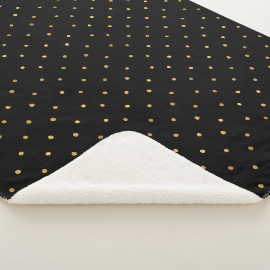 Gold Black Chic Dots Sherpadecke (3/4)