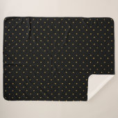 Gold Black Chic Dots Sherpadecke (Vorderseite (Horizontal))