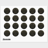 Gold Black Christmas Baking Sticker Confetti (Blatt)