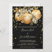 Gold Black Christmas Einladung (Vorderseite)