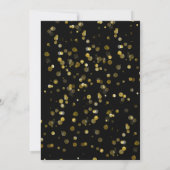 Gold Black Christmas Einladung (Rückseite)