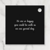 Gold Black Christmas Geschenkanhänger (Rückseite)