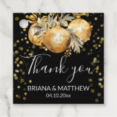 Gold Black Christmas Geschenkanhänger (Vorderseite)