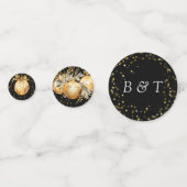 Gold Black Christmas Konfetti (Vorderseiten)