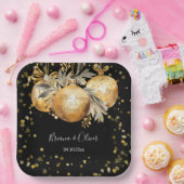 Gold Black Christmas Pappteller (Party)